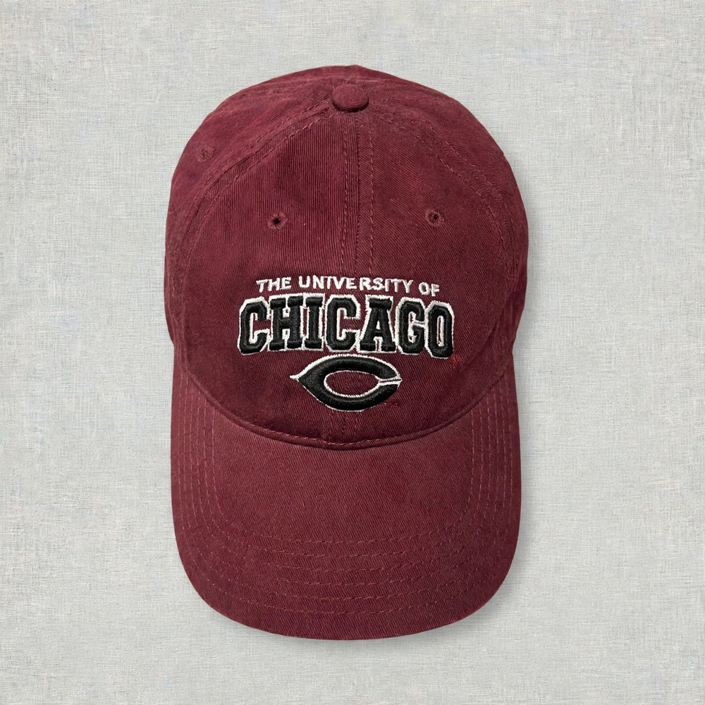 Legacy University of Chicago UChicago Dad Hat Maroon Strapback Embroidered Cap